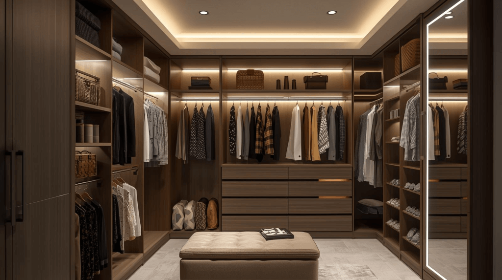 Oświetlenie i ergonomia w funkcjonalnej garderobie