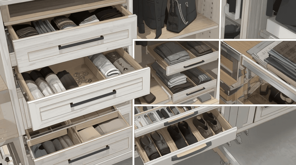 Planowanie szuflad i półek
